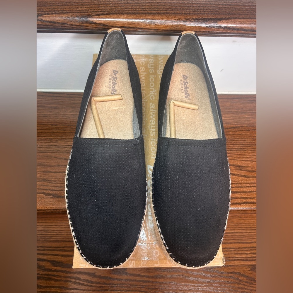 Dr. Scholl’s Women’s Sunray Espadrille Loafer Black Size 9.5 Platform Slip Ons - Picture 2 of 11